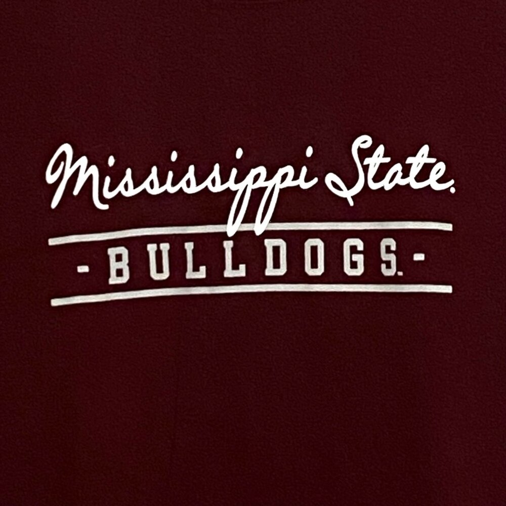 Champion Mississippi State Mens T-Shirt M Maroon Red‎ College Sports Student Fan